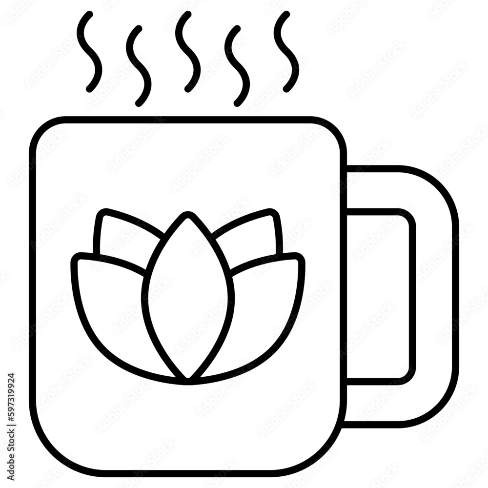 A creative design icon of spa tea 