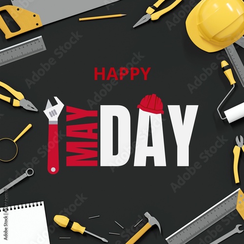 Premium Vector | may day or labor day 30 april background design