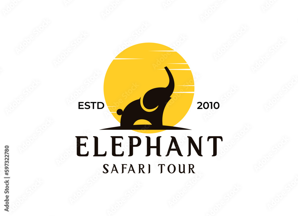 Elephant logo design. Modern elephant logo Elephant logo design. Modern elephant logo
