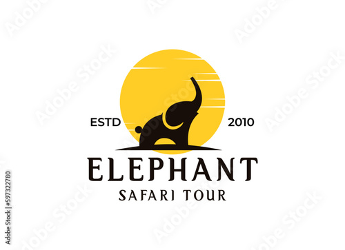 Elephant logo design. Modern elephant logo