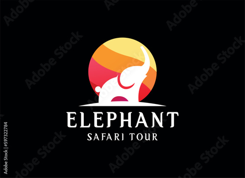 Elephant logo design. Modern elephant logo