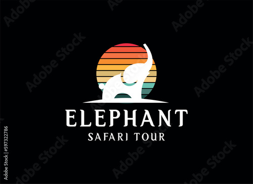 Elephant logo design. Modern elephant logo
