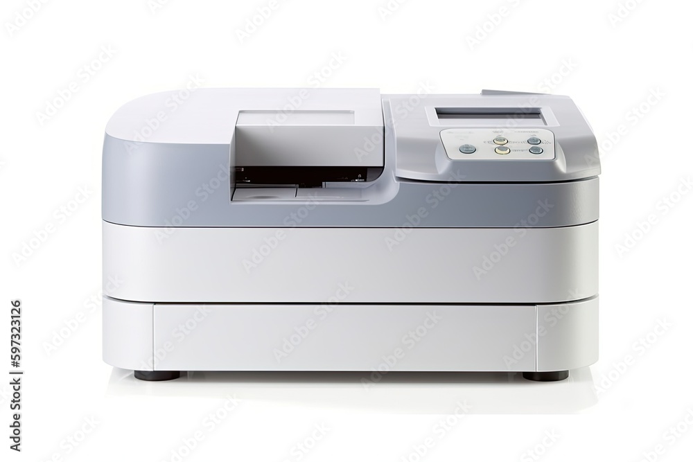wireless printer in a modern office setting. Generative AI wireless printer in a modern office setting. Generative AI