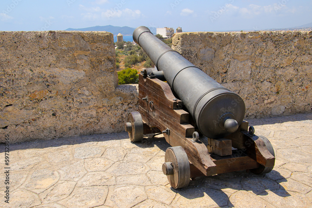 Ancient cannon on the Baluard de Sant Jaume (
