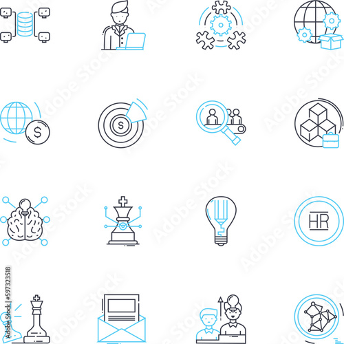 Legal contract linear icons set. Agreement, Covenant, Contractual, Obligation, Signatory, Indemnification, Consideration line vector and concept signs. Termination,Memorandum,Implementation outline