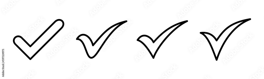 Check mark icon vector illustration. Tick mark sign and symbol Check mark icon vector illustration. Tick mark sign and symbol