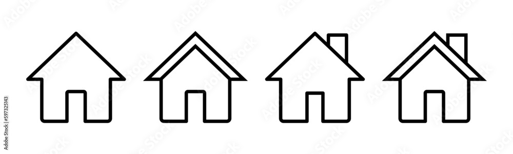 Home icon vector illustration. House sign and symbol Home icon vector illustration. House sign and symbol