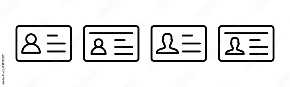 License icon vector illustration. ID card icon. driver license, staff identification card License icon vector illustration. ID card icon. driver license, staff identification card