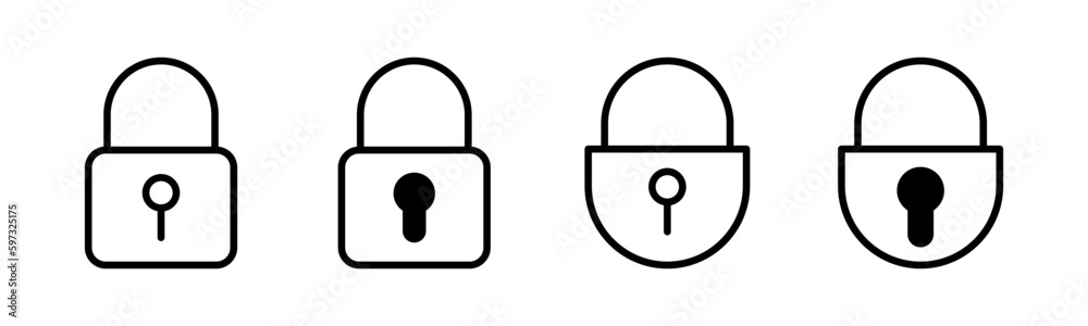 Lock icon vector illustration. Padlock sign and symbol. Encryption icon. Security symbol