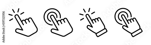 Hand click icon vector illustration. pointer sign and symbol. hand cursor icon
