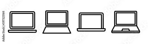 Laptop icon vector illustration. computer sign and symbol