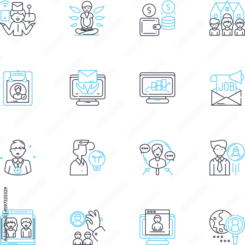 Career linear icons set. Growth, Success, Ambition, Fulfillment, Progress, Achievement, Development line vector and concept signs. Advancement,Mastery,Specialization outline illustrations Career linear icons set. Growth, Success, Ambition, Fulfillment, Progress, Achievement, Development line vector and concept signs. Advancement,Mastery,Specialization outline illustrations