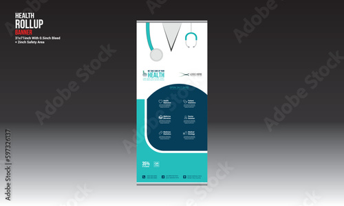 roll up banner design for health and any best use