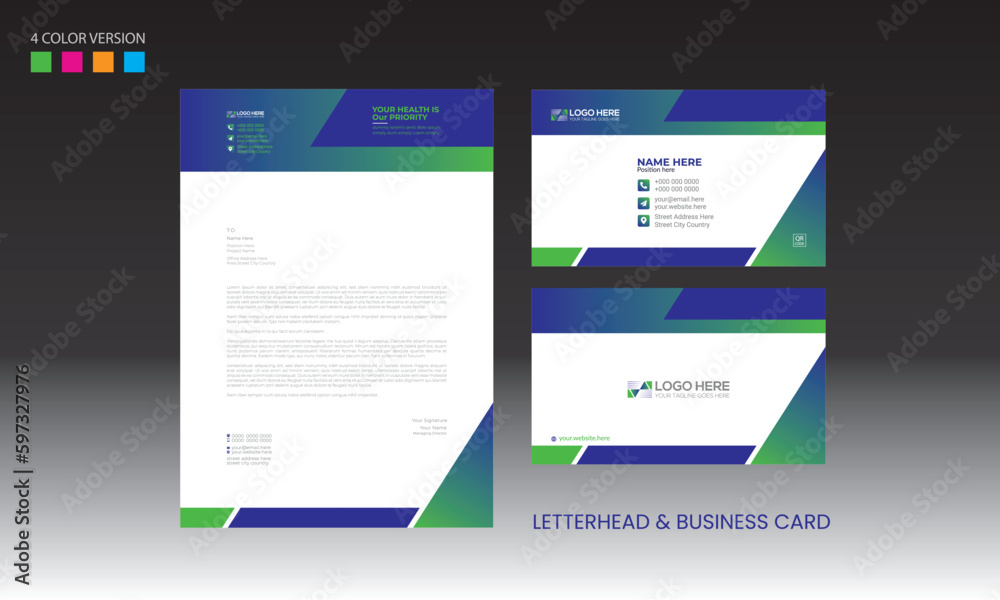 letterhead and business card design letterhead and business card design