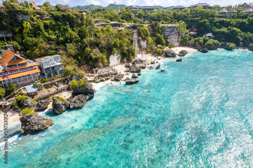 Aerial view of Bingin beach in Bali, Indonesia photo