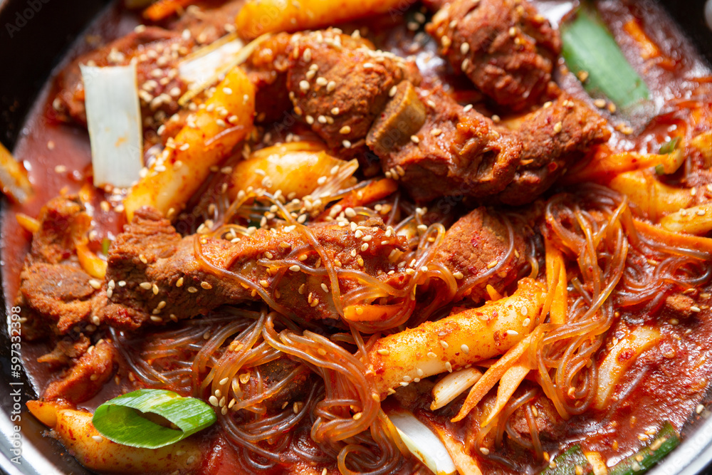 galbijjim, Braised Spicy Short Ribs galbijjim, Braised Spicy Short Ribs