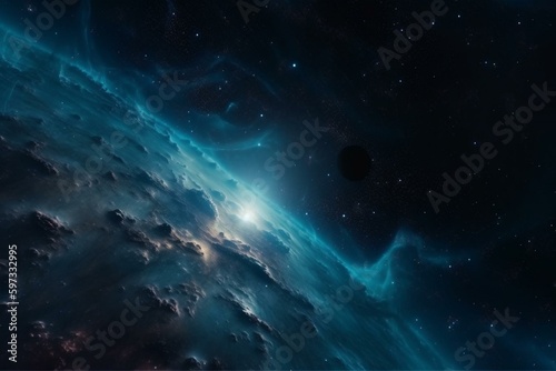 Stunning space scene of nebula  stars   Milky Way     . Generative AI