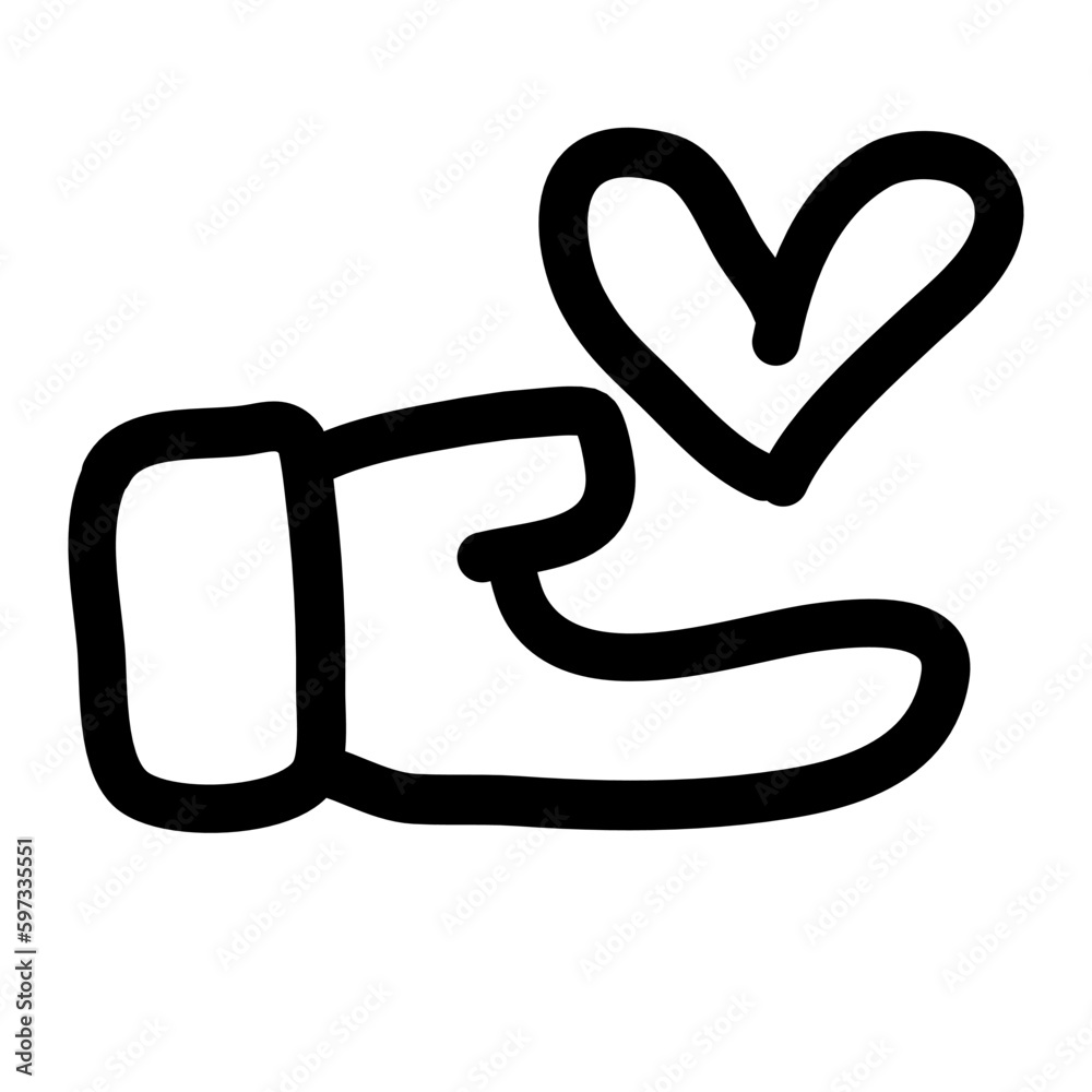 attention of happy family hand drawn icon attention of happy family hand drawn icon