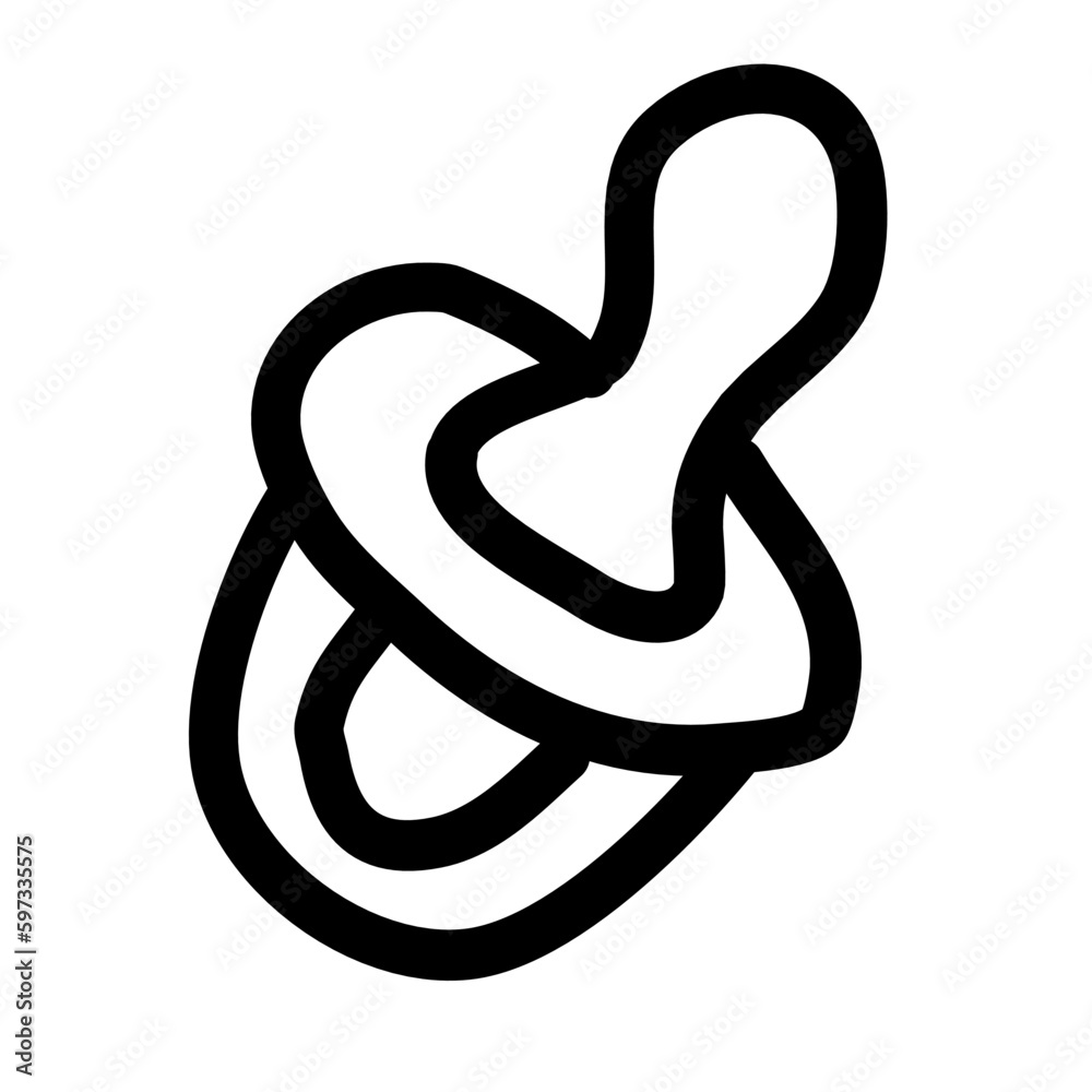 pacifier of happy family hand drawn icon pacifier of happy family hand drawn icon
