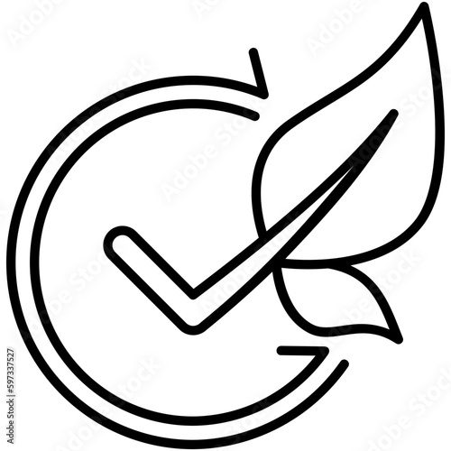 eco icon. bpa free biodegradable symbol. line icon vector stock