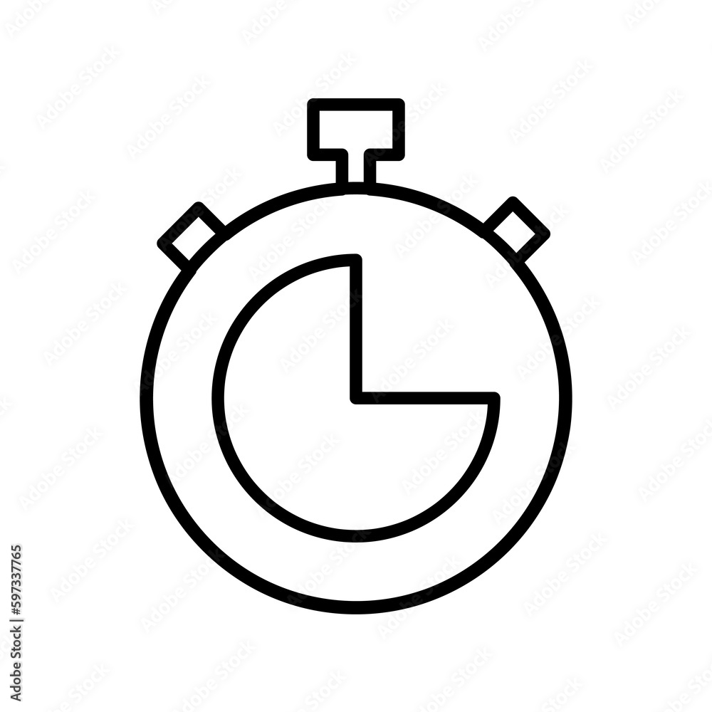 Stopwatch icon vector. Timer sign illustration on white background Stopwatch icon vector. Timer sign illustration on white background