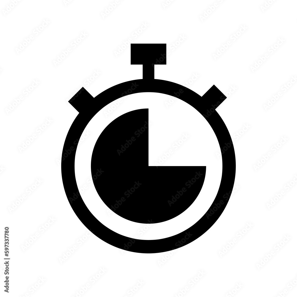 Stopwatch icon vector. Timer sign illustration on white background..eps Stopwatch icon vector. Timer sign illustration on white background..eps