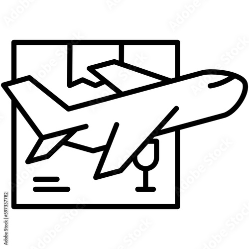 freight icon. logistic delivery symbol. line icon vector stock