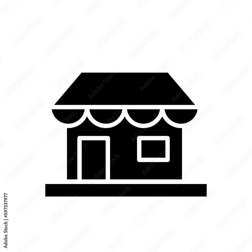 Store icon vector. Simple store sign illustration on white background Store icon vector. Simple store sign illustration on white background