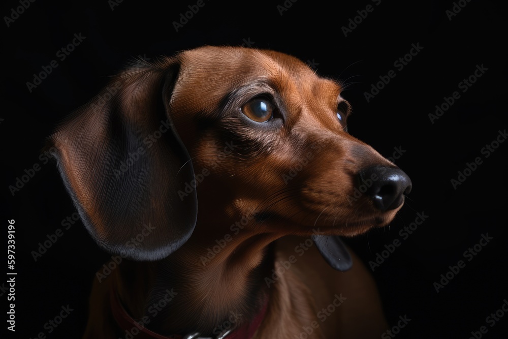 Portrait of a dachshund Portrait of a dachshund