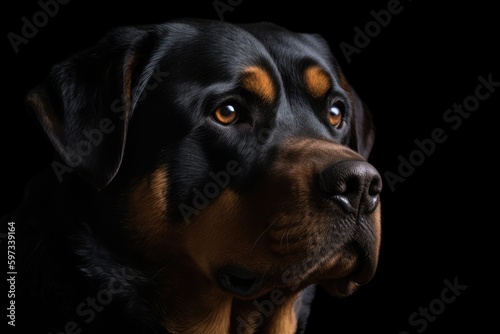 Portrait of a rottweiler dog breed
