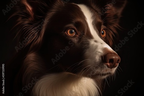 Portrait of a border collie dog breed