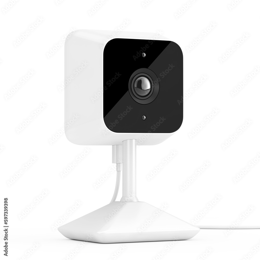 White Modern Web Camera. 3d Rendering White Modern Web Camera. 3d Rendering