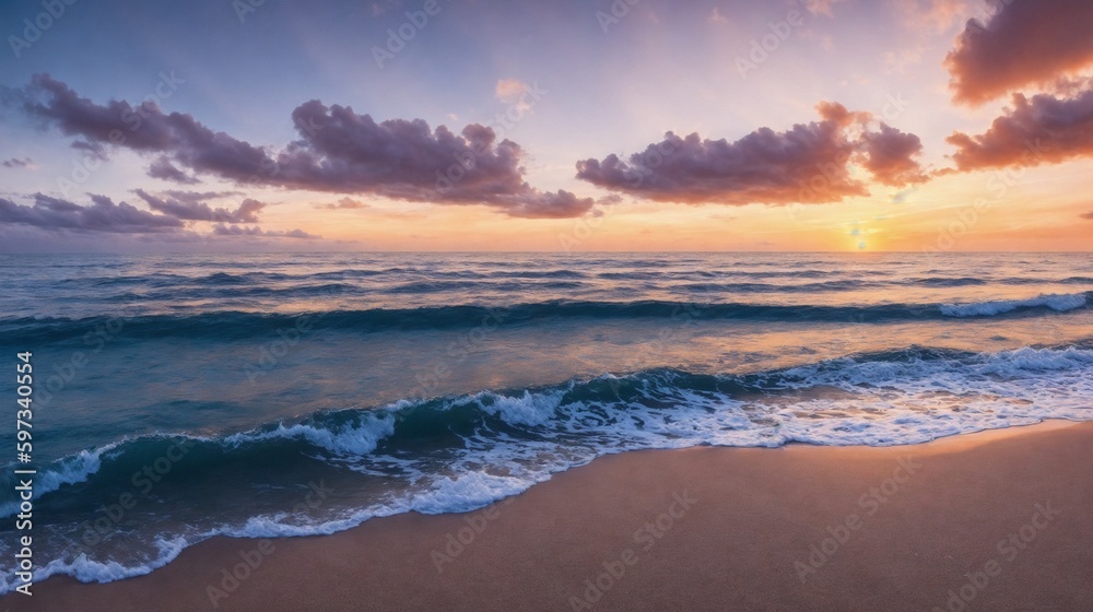 sunset over the sea (Generative AI)