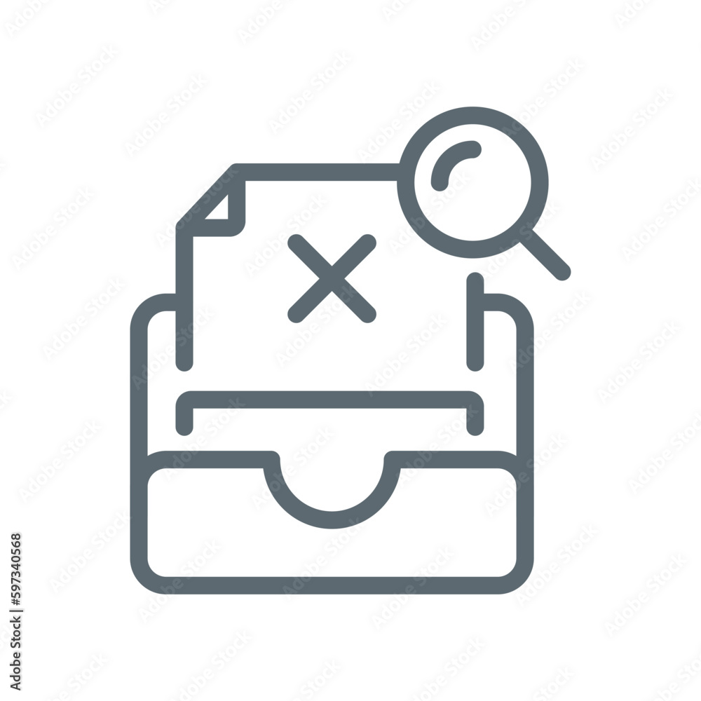 not found, no result data, document, file in this folder concept illustration line icon design editable vector eps10 not found, no result data, document, file in this folder concept illustration line icon design editable vector eps10