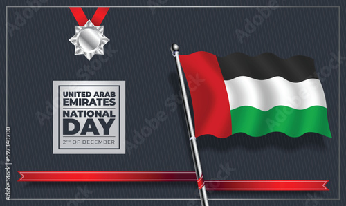 United Arab Emirates National Day, Vector Template Design