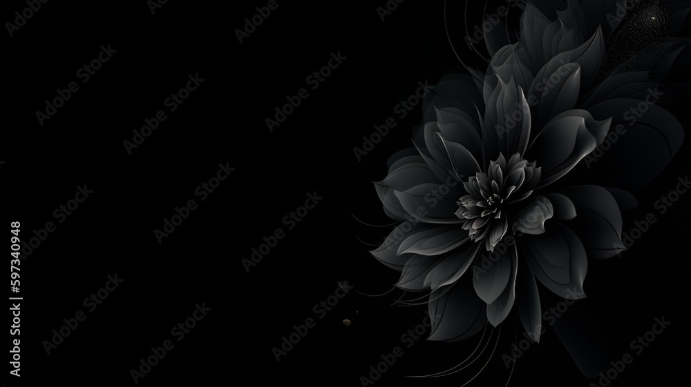 Black Flower Wallpaper images | Generative AI Black Flower Wallpaper images | Generative AI