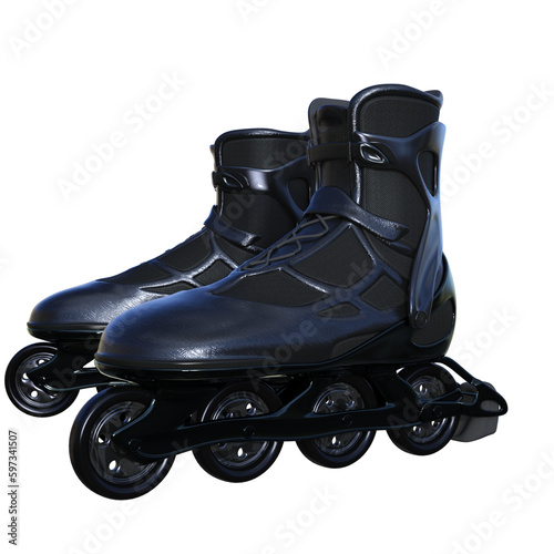Roller Blade isolated 3d rendering