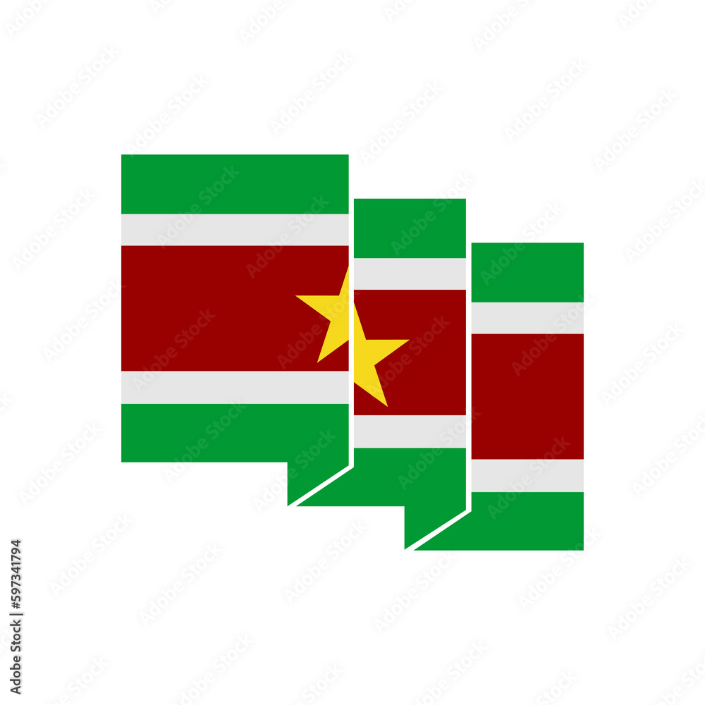 Suriname flags icon set, Suriname independence day icon set vector sign symbol Suriname flags icon set, Suriname independence day icon set vector sign symbol