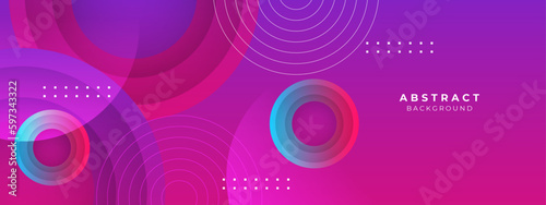 Abstract creative web banner collection with colorful dynamic geometric shapes and graphics. Set of bright colorful artistic header with place for text. Youth style backgrounds.