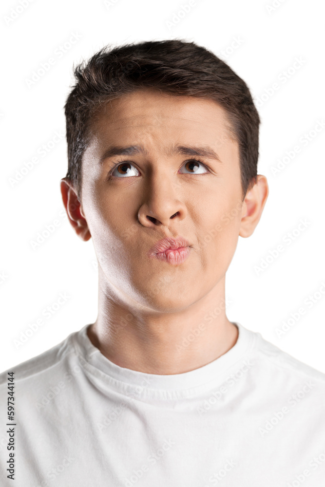 Different beautiful expressions of male face Different beautiful expressions of male face