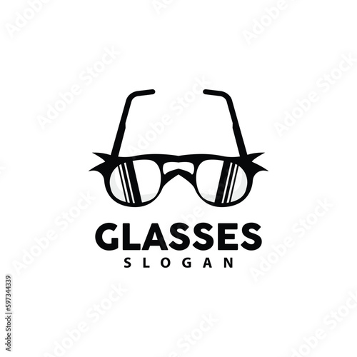 Glasses Logo, Optic Fashion Vector, Icon Illustration Template Simple Design