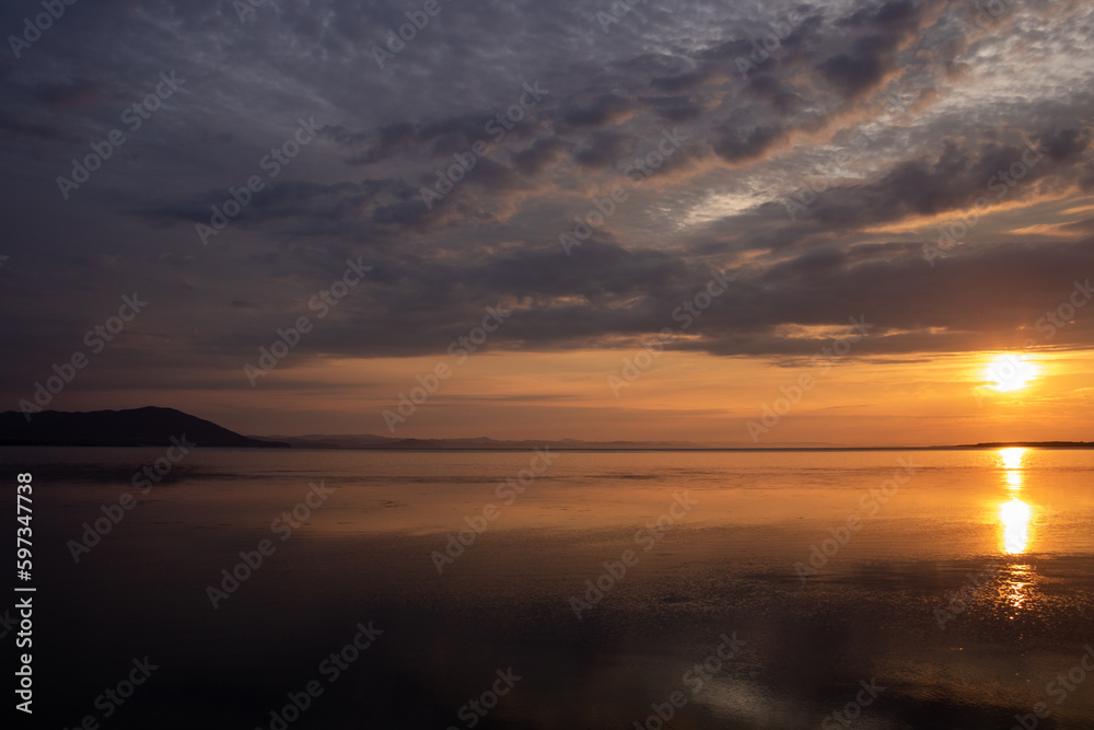 サロマ湖の夕陽
