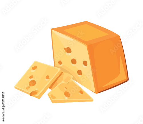 Fresh gourmet cheese slice, perfect for snacking