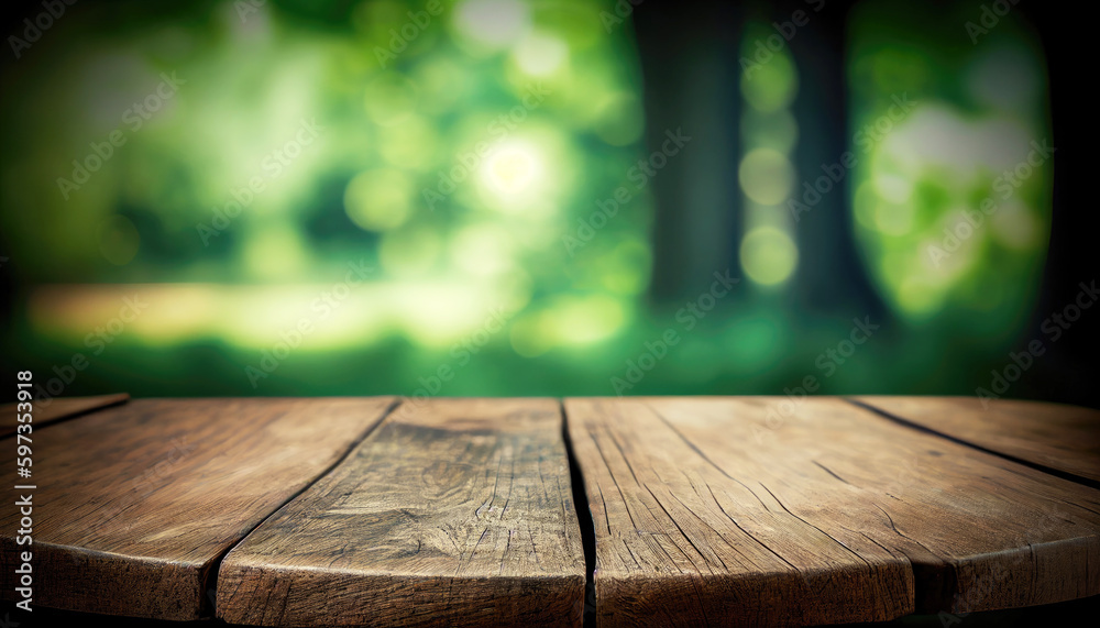 Empty old wooden table background Empty old wooden table background