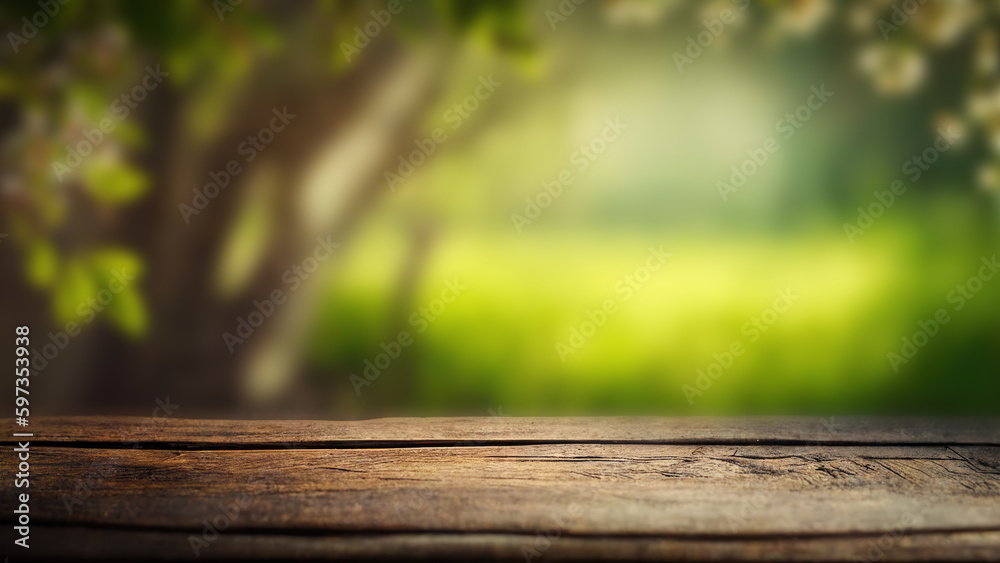 Empty old wooden table background Empty old wooden table background