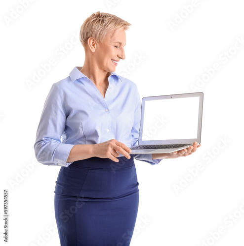 Smiling mature businesswoma...