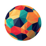 Geometric shapes in bright colors sport ball