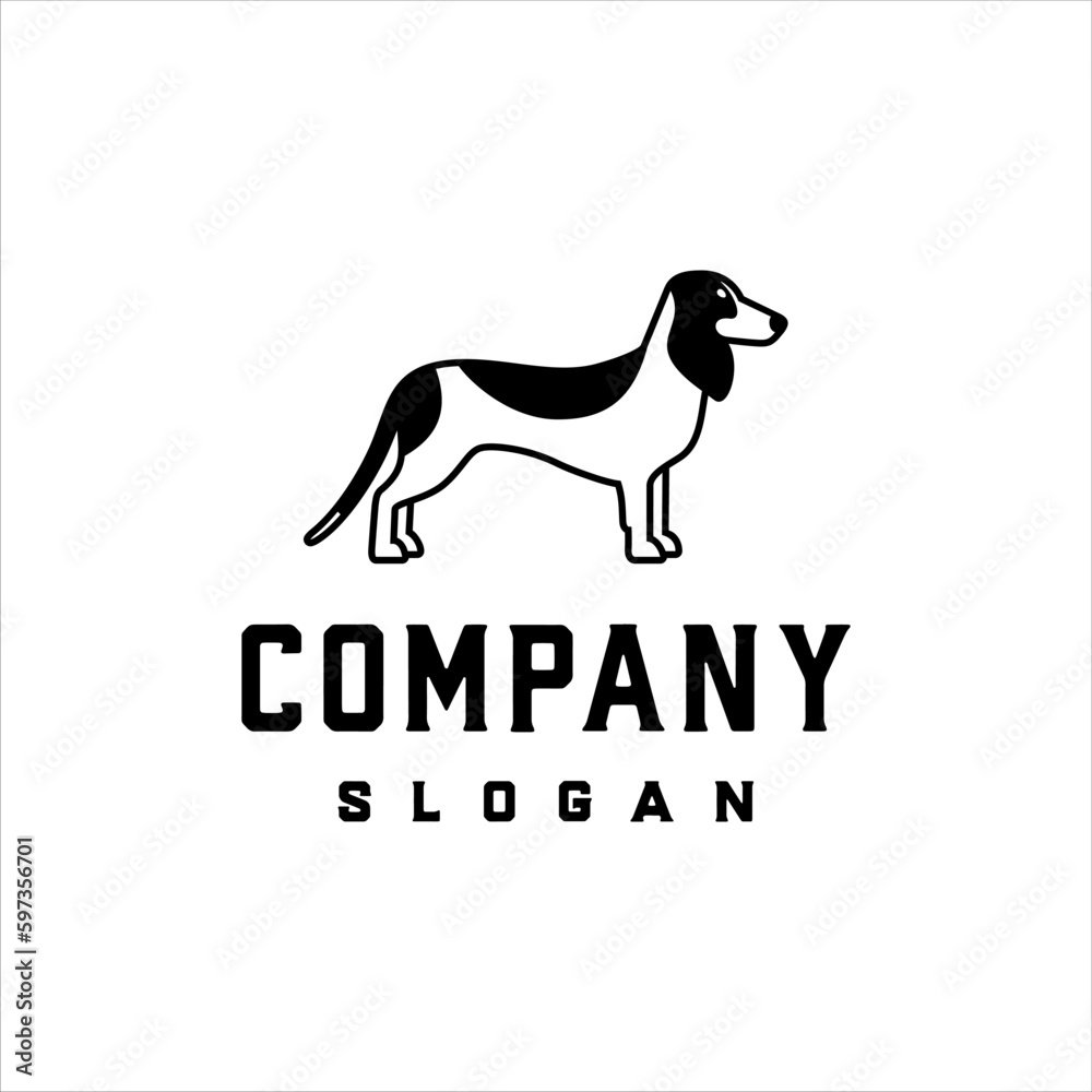 Dog logo with modern style design