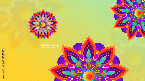 Wallpaper Mural Decorative mandala styled background Torontodigital.ca