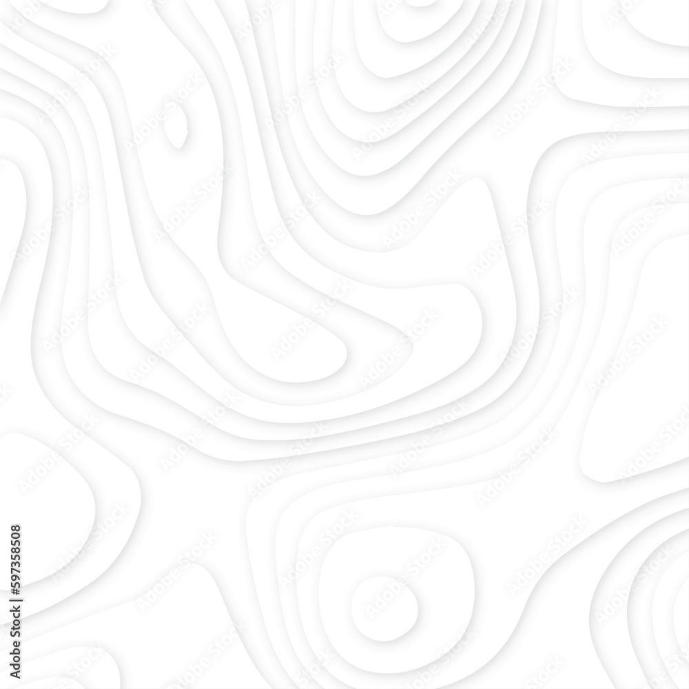 Abstract realistic papercut decoration textured with wavy layers .Topographic canyon geometric map relief texture with curved layers and shadow .Abstract wavy line 3d paper cut white background. Abstract realistic papercut decoration textured with wavy layers .Topographic canyon geometric map relief texture with curved layers and shadow .Abstract wavy line 3d paper cut white background.